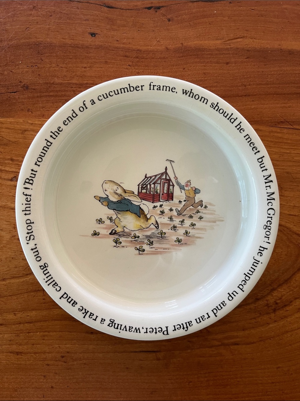 Vintage Wedgewood Peter Rabbit Display Bowl Made In England Porridge Bowl